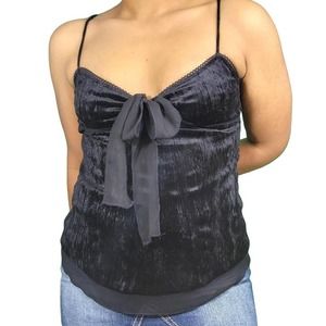 Vintage Black Bow Cami Top by Next Era Couture
